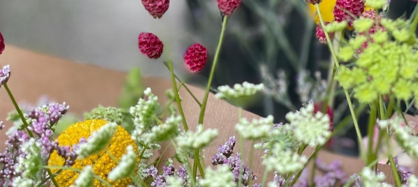 Smukke blomster i bundt i Middelfart