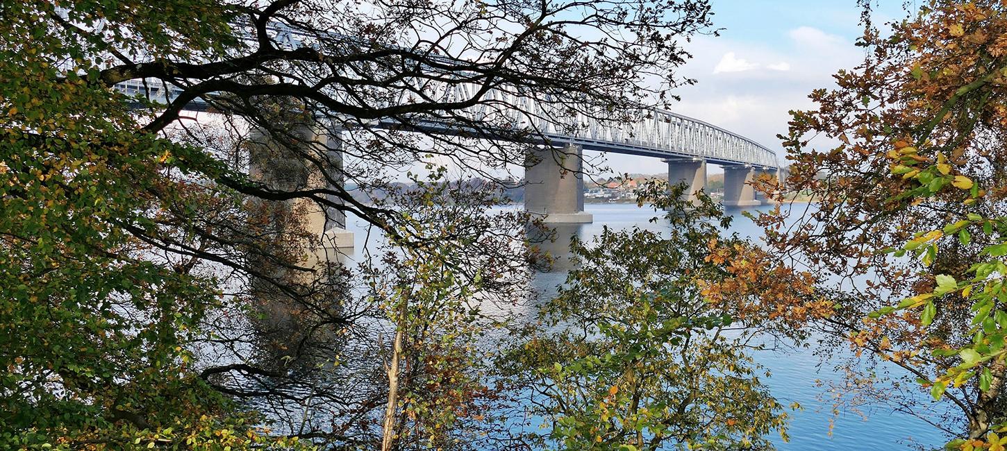 Lillebæltsbroen om efteråret