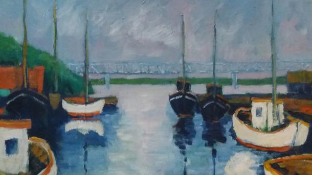 Billede fra Galleri Chris - motiv Den gamle Havn i Middelfart