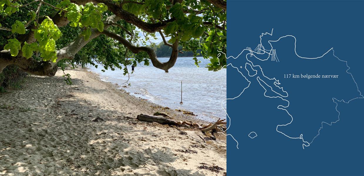 Oplev de små strand langs kysten i Fænøsund- Middelfart