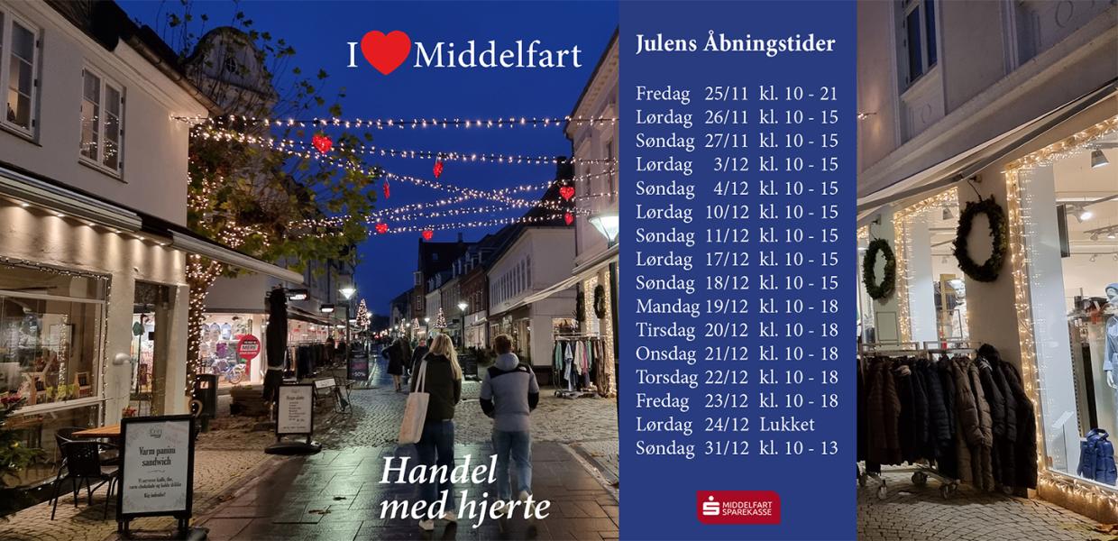 Aftenstemning i Middelfart gågade_Julehjerter