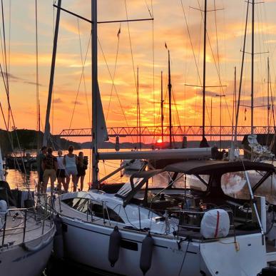 Solnedgang - Gammel Havn i Middelfart