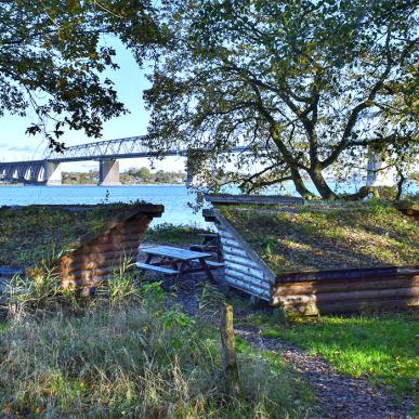 Utrolig smuk udsigt fra shelterpladsen ved Søbadet - Middelfart