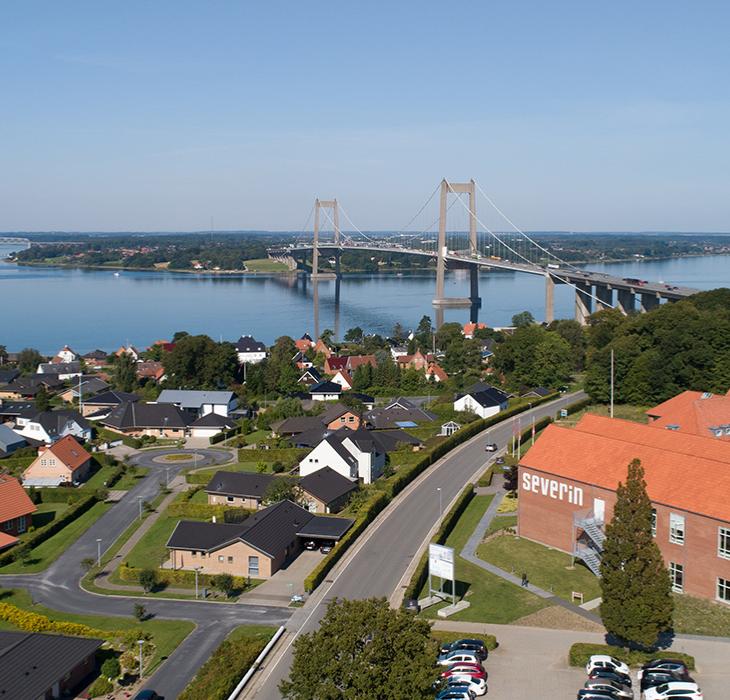 Flot udsigt over Lillebælt fra Severin i Middelfart